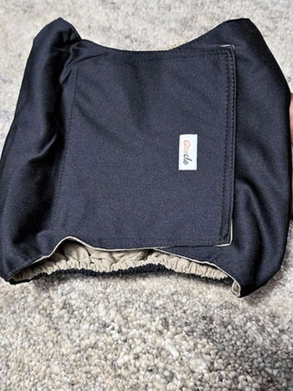 Grecle Doggie Diaper Black L Like New